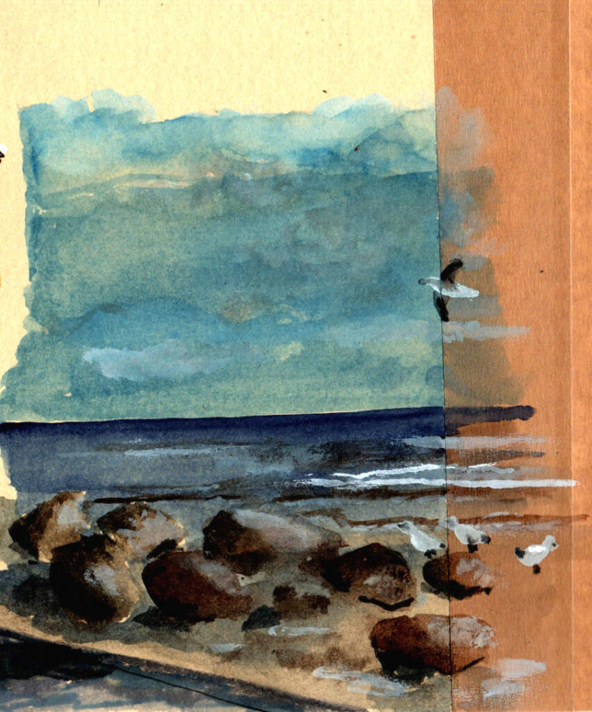 croquis à Portobello à marée basse